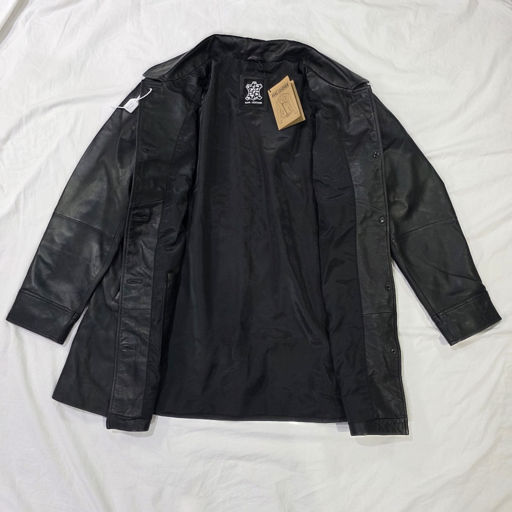 NWT Kandis Black 3/4 Length 100% Lambskin Leather Car Coat/Jacket. XL - Picture 5 of 13